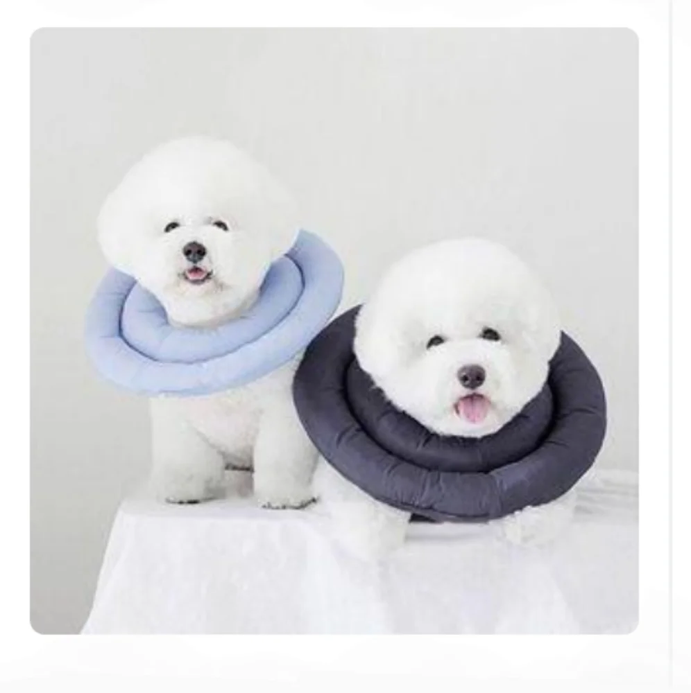 Pet Gray & White Size Medium Padded Recovery Collar - Picture 3 of 3